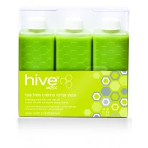 Hive Refill Roller Depilatory Roll on Wax Cartridges Tea Tree Creme Wax x 6 - 80g